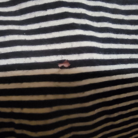 Mudd | Striped, Crotchet-Laced Shoulder Tank | Color: Black, White | Size: M - Picture 3 of 4